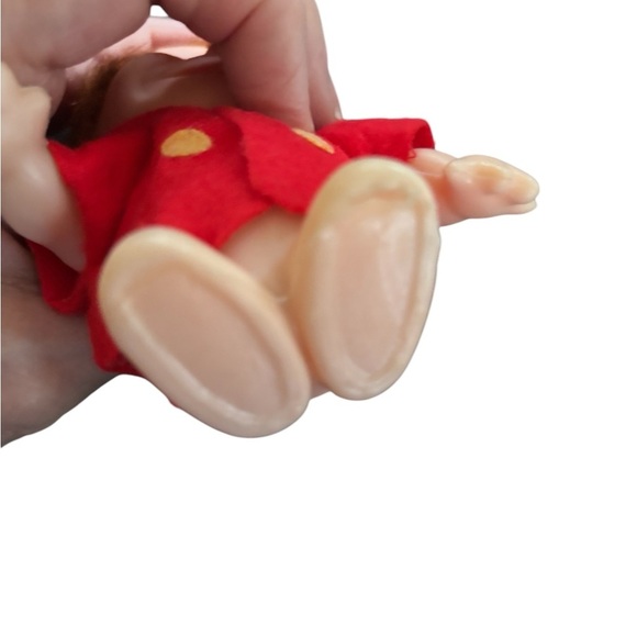 Vintage MAD Magazine Vintage Happy Herman 5" Vinyl Doll Red Vest Red Hair Tooth - Picture 4 of 4